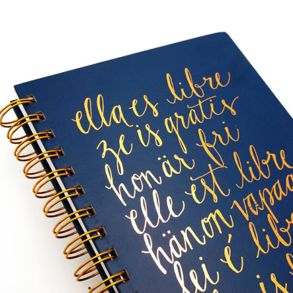 248*248mm Soft Touch Spiral Binding Service , custom journal printing 240PP