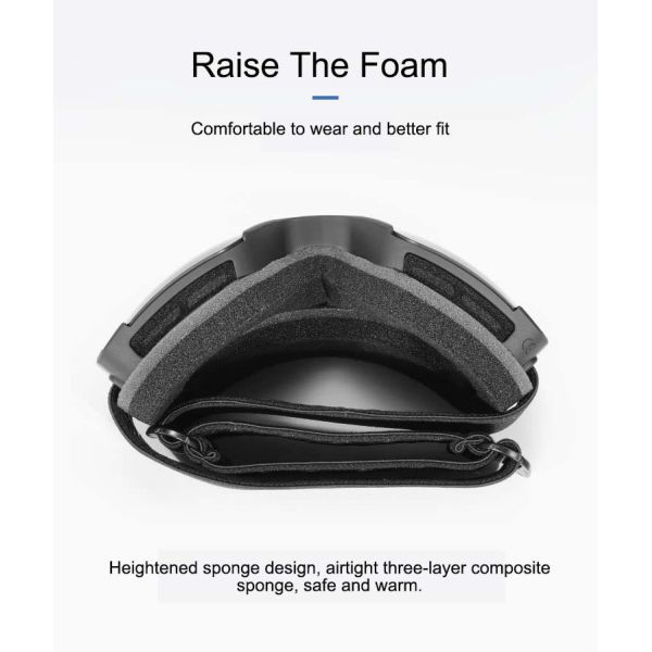 Custom Double Layer Anti-Fog Ski Goggles for Glasses Wearers Foam Choices Included