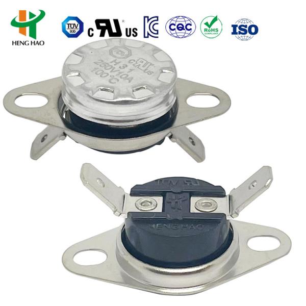 H31 Thermal Fuse KSD301 Bimetal Thermostat with 0~250℃ Range UL/CQC/TUV/RoHS Certified Plastic or Ceramic Housing