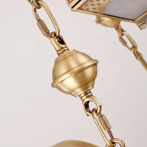 Large Gold Brass Antique Copper Chandelier For Church Villa Luxury Decorative Lighting