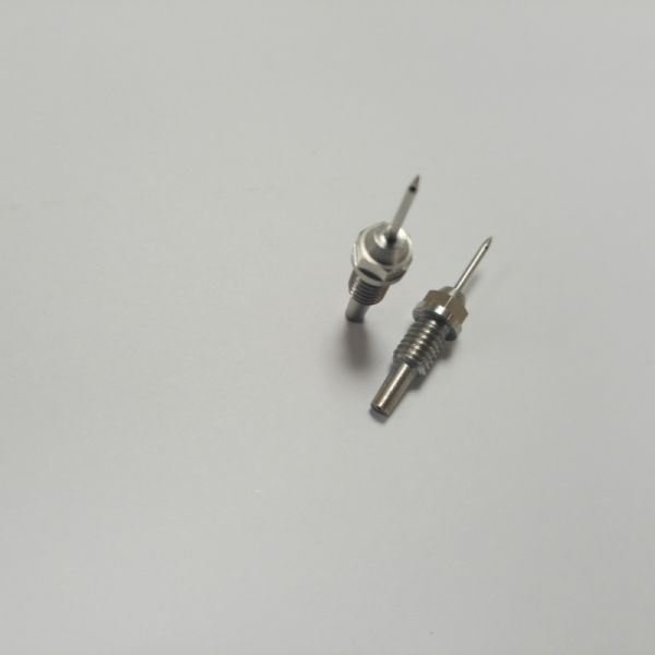 Custom Medical Machining Parts 304 SS Threaded Through Hole Medical Needle