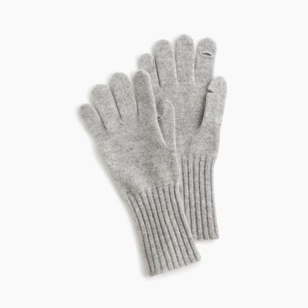 Slit Open Finger Cable Knit Gloves , Rib Cuff Knit Winter Gloves For Touch Screen