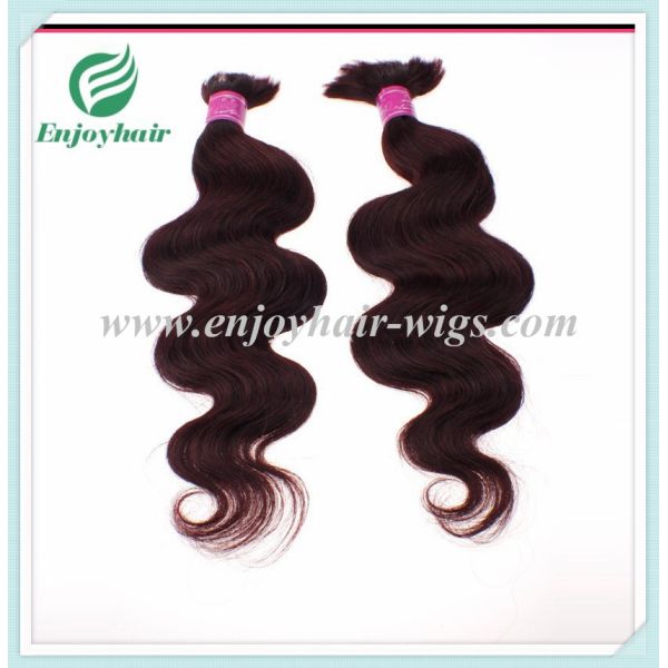 Malaysian 5A virgin remy hair bulk ,color 99j#, body wave 10''-26''length hair extension