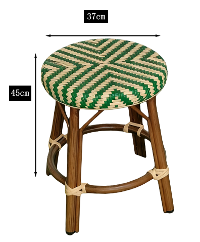 Wholesale Vintage French Country Bar Stools Rattan and Cane Back Bistro Counter Stools Chair