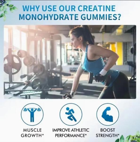Energy Promote And Muscle Recovery Supplement Creatine Monohydrate Gummies