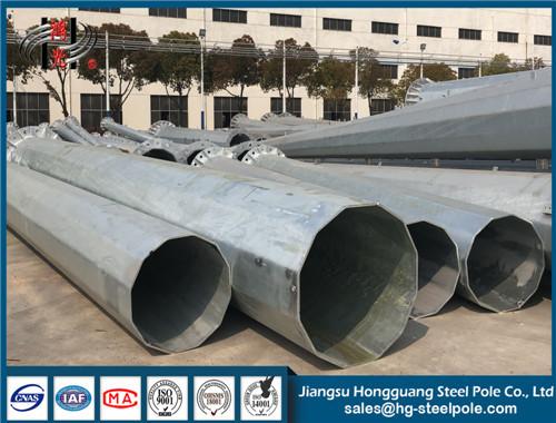 Electrical Steel Tubular Tower Pole For Electric Industry With Hot Dip Galvanized