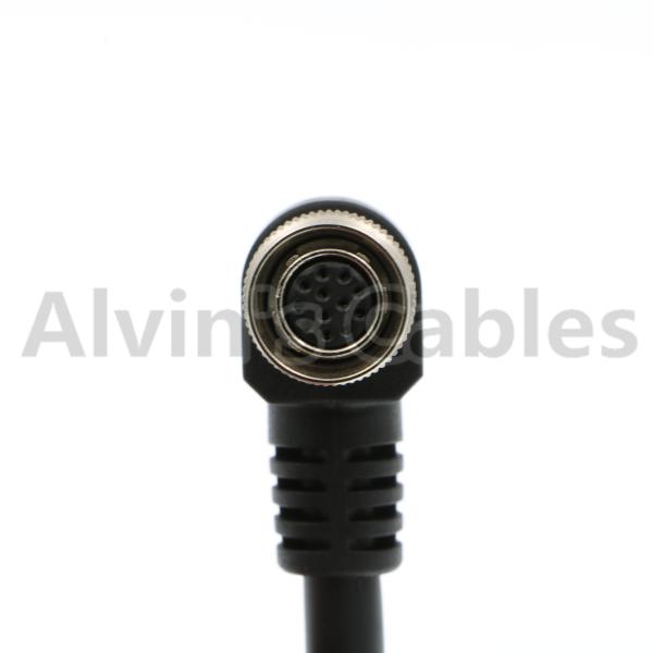 Fêmea do ângulo direito de 12 Pin Hirose ao cabo coaxial do protetor da extremidade aberta para câmeras de Sony Basler