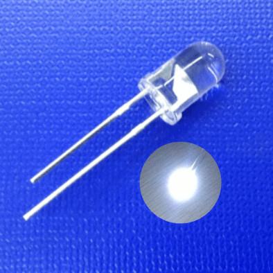 Diodo emissor de luz LED 5mm 8000K Branco 30000mcd Super brilhante Lente redonda clara com flange
