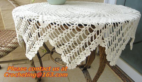 Handmade cotton lace crochet table cloth table runner American Rural nostalgia sofa cloth