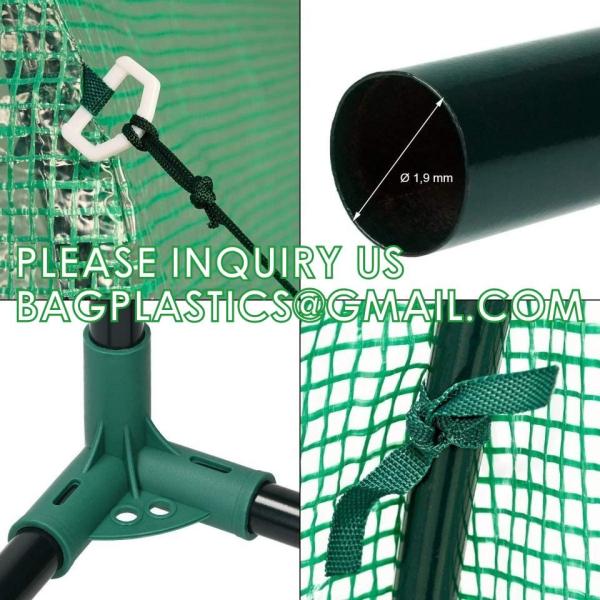 Portable Plant GreenHouse Zippered Door Windows, Galvanized Steel Hoops, Glass Greenhouse, Polycarbonate Greenhouse