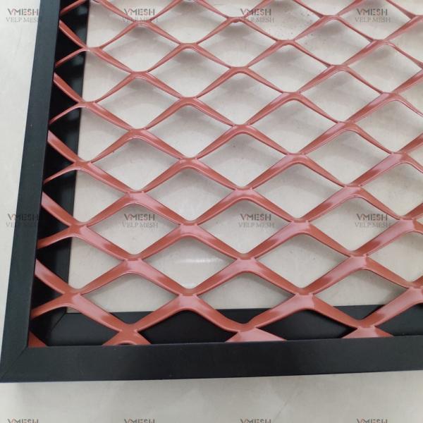 Aluminum Expanded Metal Mesh Anodized Powder Coated Custom Colors