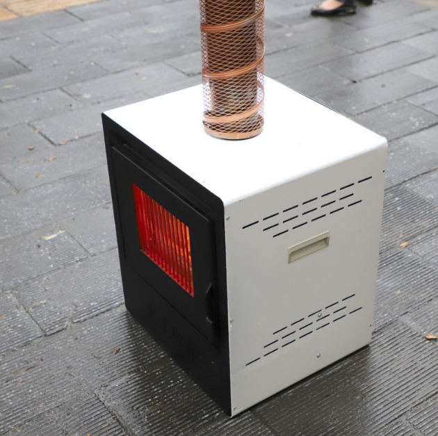 Indoor Real Fire Fireplace Burning Firewood And Coal Air Conditioning Heating Furnace Smokeless Fire