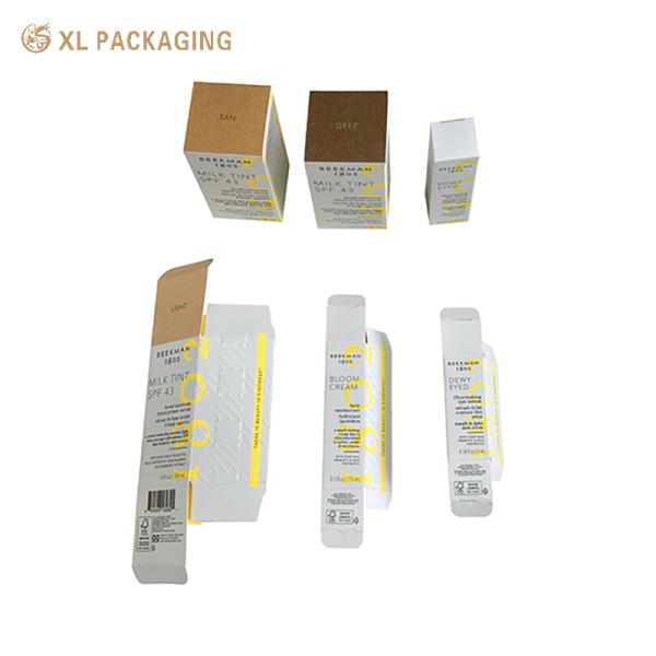 Boîte de soin de la peau personnalisée à la vente au détail Emballage Coffret de papier pliable Cosmétique Boîte de carton Rouge à lèvres Boîtes cosmétiques Boîte de papier