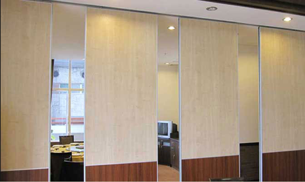 Folding Operable Partitions , Office Aluminum Sliding Doors , Room Dividers For Hotel