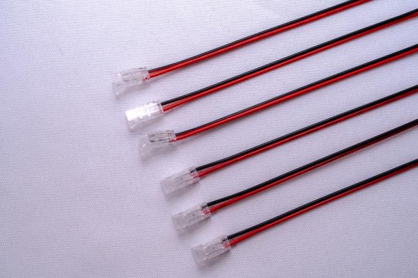 LED connector  2-Pin COB LED Strip 8MM Connector Flame Retardant Anti-Corrosion 16AWG Wire Support RoHS Compliant Bulk Pricing Available