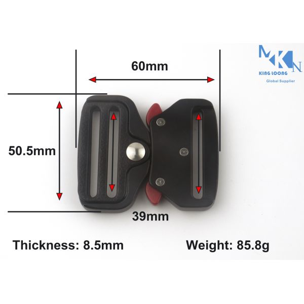 39mm Inner Size Black Electrophoresis Tactical Cobra Belt Buckle For Police