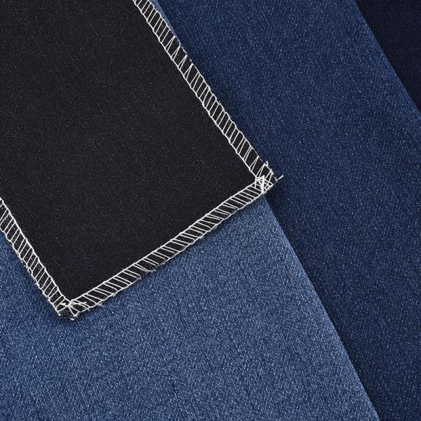 8.5oz Fake Knitted Denim Yarn Dyed Pattern 54-55 Dark Indigo