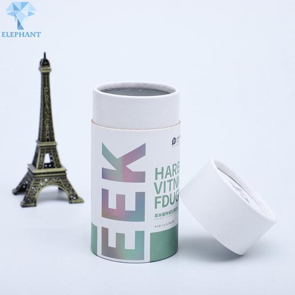 CMYK Printing Round Cardboard Gift Box Rolled Edge Cylindrical Carton Box