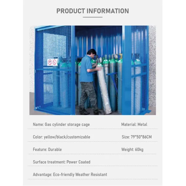 Hot Dipped Galvanized Gas Bottle Transport Cage High Security 6 Bottle Capacity