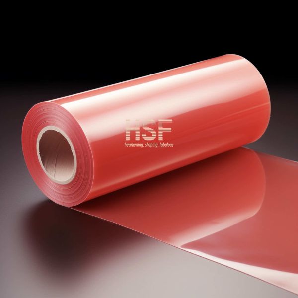 RoHS Compliant Translucent Red 50μm Non Silicone Release Film for Automotive and Printing