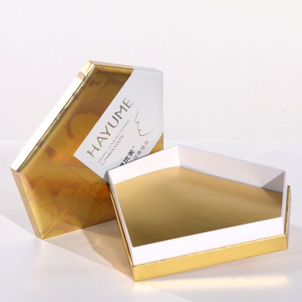 Pentagonal Cosmetic Cardboard Gift Box Packaging Ultraportable