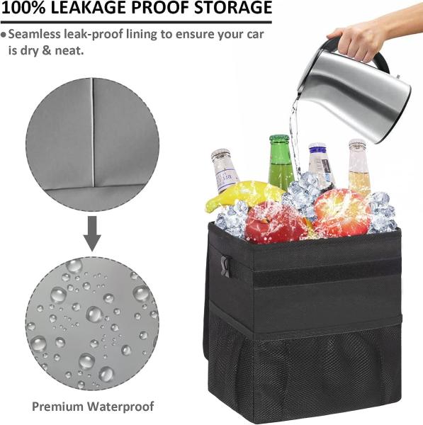 Car Trash Can For Car Cute, Car Trash Bag Bin Hanging Waterproof Automotive Car Garbage Cans Leak Proof Vehicle