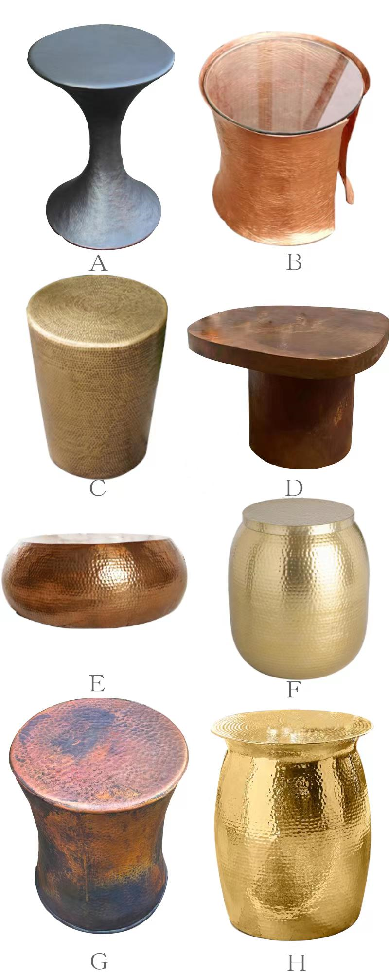 Upholstery Stainless Steel Lobby Golden Coffee Table Anti Rust