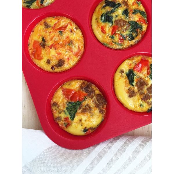 Non-stick Heat Resistant Food Grade BPA-Free Bakeware Silicone 12-Cup Muffin Pan cake mold