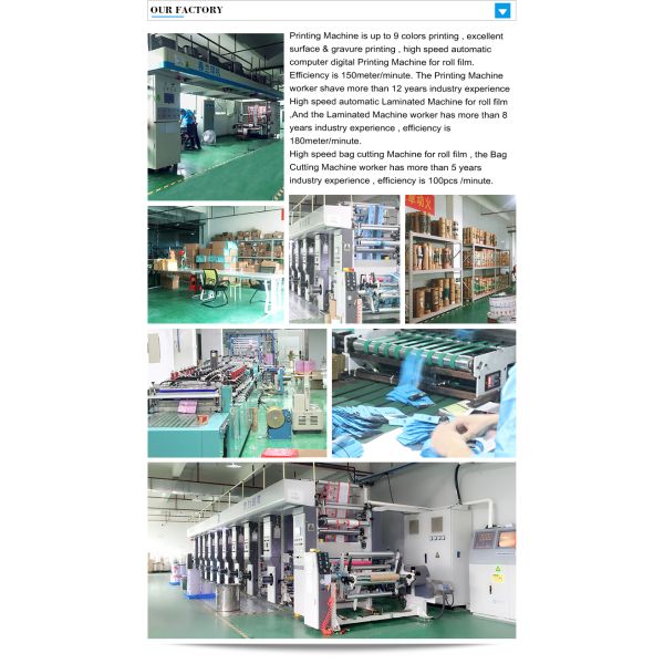 Смороженный пищевой класс пластиковый рюкзак с резьбой Пищевая упаковка Печать цифровой печатный стоять вверх мешок пластиковый пакет