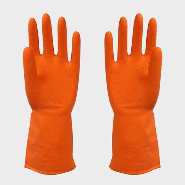 Anti-óleo de borracha das luvas da cozinha do uso do agregado familiar e luvas impermeáveis do agregado familiar