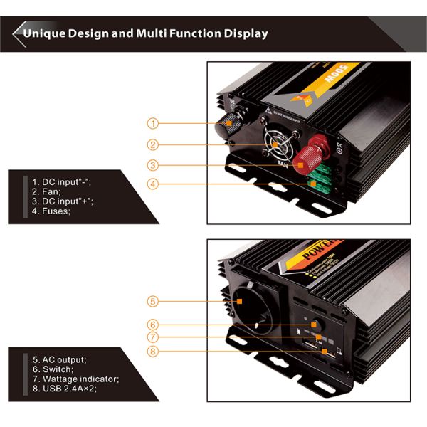 2Kw Smart Solar Hybrid Inverter 2000W Off-Grid Solar Inverter Mppt Solar Hybrid Inverter 24V 48V