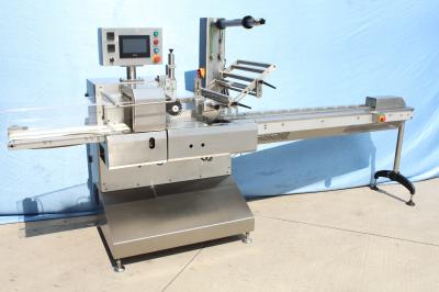 Máquina de empacotamento horizontal do biscoito do fluxo do saco pequeno automática