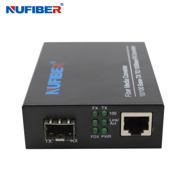 SFP Media Converter 100M SFP To 10/100M RJ45 Optic Media Converter 5V DC Power Supply SFP UTP Converter