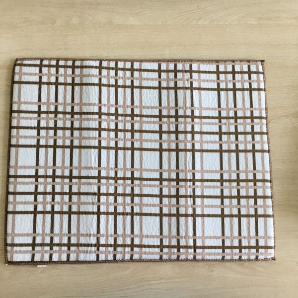 Sinlge packed 1pc Microfiber  printeted water absorb dish mat kitchen water pad with good quality