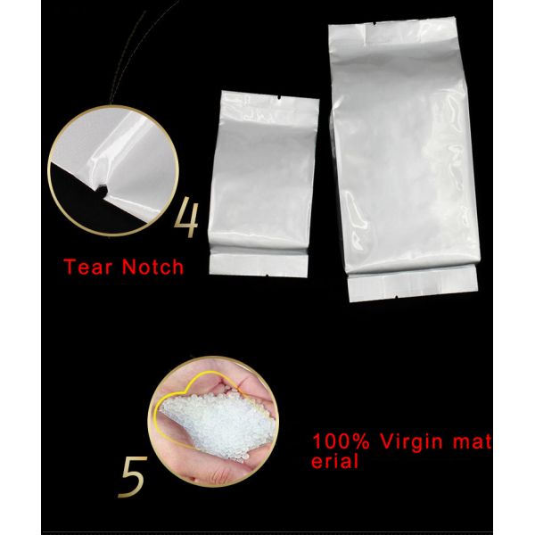 Metalized Zip Lock Flat Bottom Gusset Bags Reclosable For Snack Food Nuts Packing