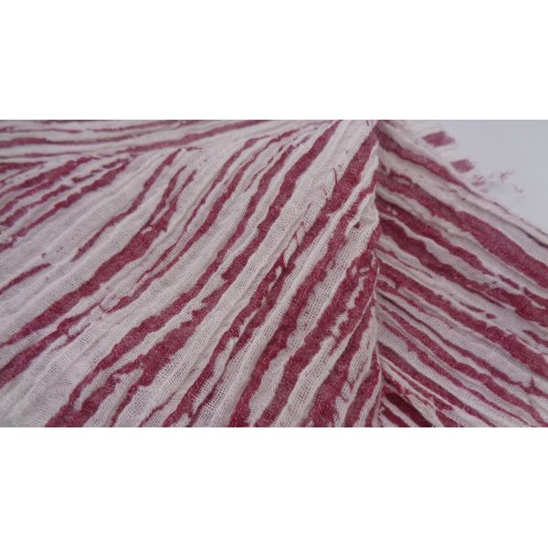 100% Ramie Linen Garment Fabric 135 Gsm 135cm Printed Crumple
