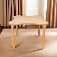 4 personas Mesa de comedor de madera maciza de estilo simple Muebles para el hogar personalizados Centro de cuidado en el hogar de ancianos con diseño rotativo fijo
