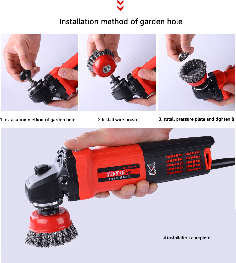 полировать металла потока щетки M14 чашки нержавеющей стали провода сверла 75mm