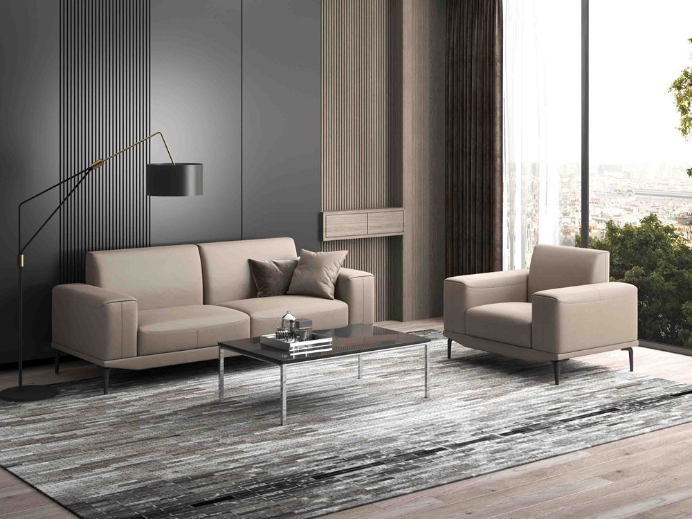 Beige Luxury Office Reception Sofa ISO45001 Modern Commercial Sofa