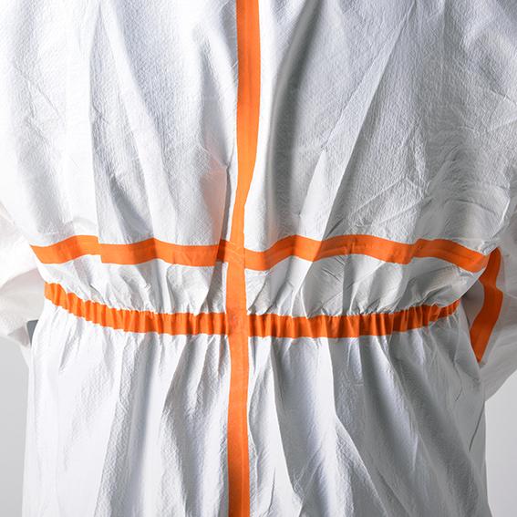 Soft Non Toxic Yellow Disposable Coveralls/ Disposable Work Suits Texture