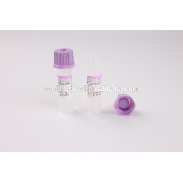 K2EDTA Medical Micro Blood Collection Tube 8x45mm 0.5ml