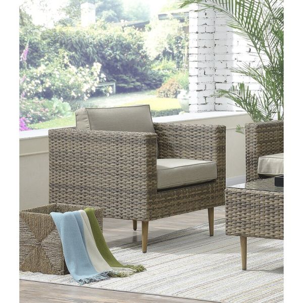 27.5'' H X 30'' W X 29'' D Chair Size Rattan Garden Furniture Set for Outdoor Living