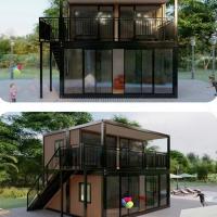 Maison de conteneurs pliables résistant aux intempéries cadre en acier maison de conteneurs pliables