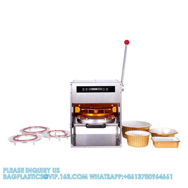 Manual Electrical Round and square Meal Food Box Food Snack Container Sealing Machine Aluminum Foil Sealer