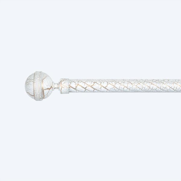 28MM Ball Curtain Rod Finials White Gold Crack Color Curtain Rod Set
