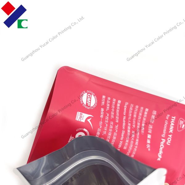 Biodegradable Stand Up Plastic Packaging Bag For Food And Pet Food