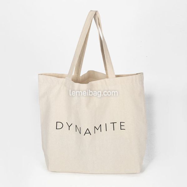 Exhibition Custom Printed Eco Recycled Blank Shopping Bag Plain Organic Cotton Canvas Tote Bag With Logo
