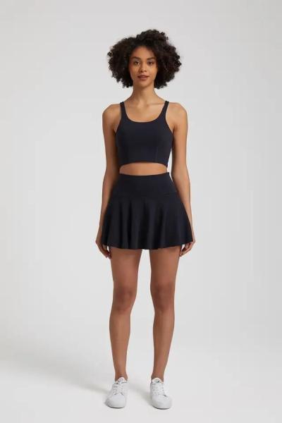 Two Piece Sports Wear Clothing Yoga Active Skirt Set Gym Fitness