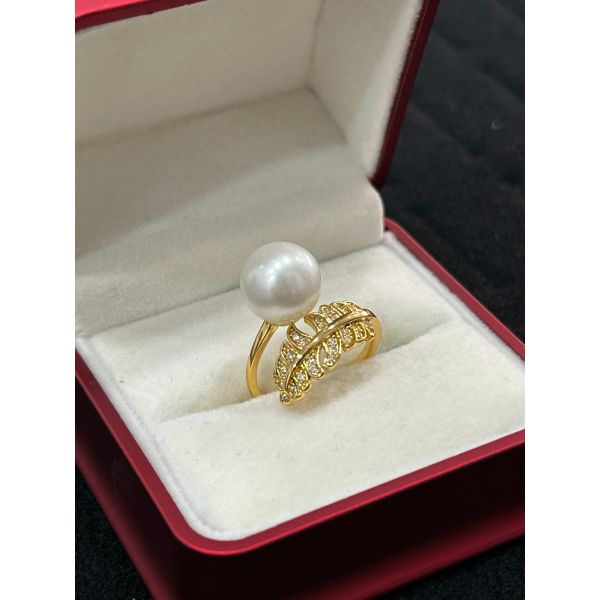 High quality wholesale Modern 925 silver natural freshwater pearl ring cute pearl ring set for women
