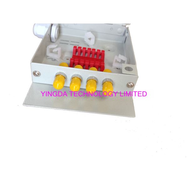 Крытая 4 коробка прекращения волокна порта FTTH, холоднокатаная сталь коробки соединения оптического волокна ST 4 сердечников
